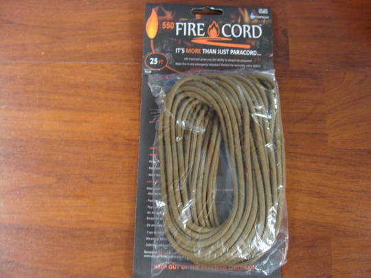 550 Fire Cord / Firecord 25ft – Coyote Brown ‣ Blade Master