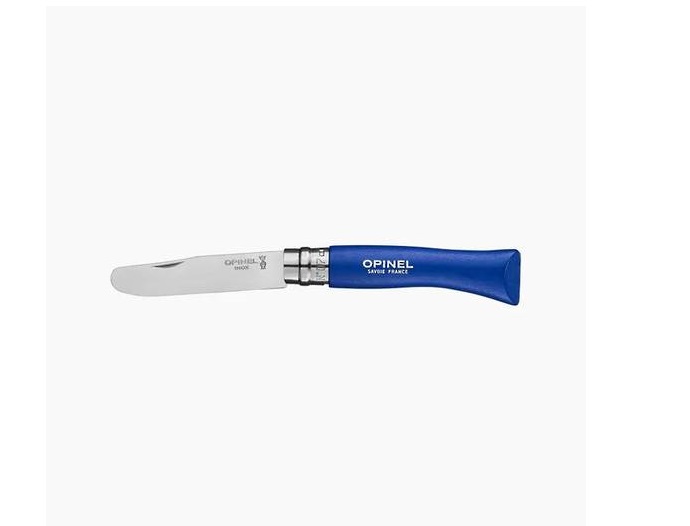 Opinel No.7 Colorama Folding Trekking Knife Stainless Steel - Cyan Blue