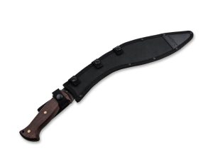 Boker Plus M-One Damast Fixed Knife Ebony Wood, Damascus Blade